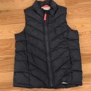 Dark grey puffer vest size M girls